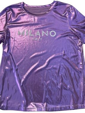 Milano Italy Metallic Purple Tee